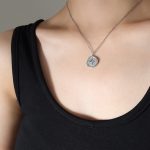 color: P390-Steel Color Necklace -40+5cm