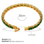 color: SL478GNG6.6MM Green Zircon Bracelet