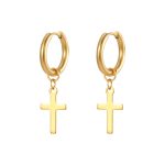 color: Hanging Cross Ear Cuff Gold MS-054