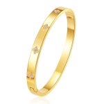color: Plum Blossom Bangle Gold -2