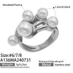 color: A136-Steel Color Ring -Size 8