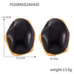 color: TXF020-Gold-Black Earrings