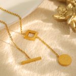Light Luxury New Style Style Gold Necklace Women's Simple All-Match I Fashion Personality Sweater Chain Clavicle Chain