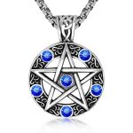 color: Blue Rhinestone + Stainless Steel Chain