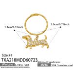color: TXA218-Zircon Puppy Gold Ring