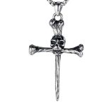 color: Skull Cross + Stainless Steel Chain