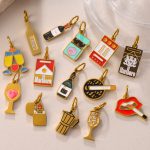 Golden Fun Pendant Collection Marlboro Xi Character Wine Glass Coffee Pot Shape Ornaments