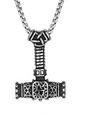 Personalized Viking Stainless Steel Aoding Impactor Necklace Triangle Rune Retro