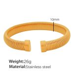 color: 10mm Width SZ44 Gold