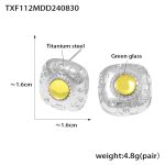 color: TXF112-Steel Color Earrings