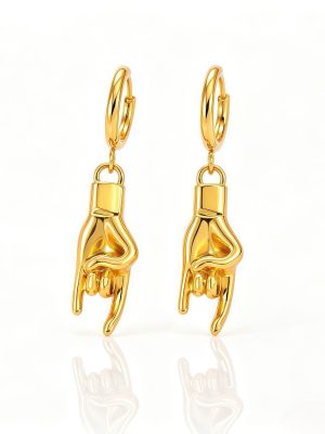 Hip-hop-style stainless steel hoop earrings, luxe and sophisticated Ankh cross ear cuffs, Egyptian pharaoh-inspired drop earrings for women.