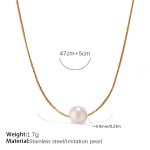color: XL850WEG White Bead Necklace