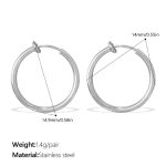 color: EH1312S15MM Silver Earrings