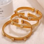 Rhinestone Zircon Bracelet Stainless Steel Personalized Bracelet Light Luxury Jewelry Set Bracelet Advanced