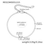 color: RE023-T Letter Steel Color Bracelet 16+5cm