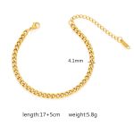 color: B-017 Bracelet Gold 4MM
