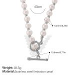color: XL859WES White Bead Necklace