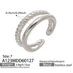 color: A123-Steel Color Ring / size: US 7