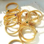 Personality Non-Fading Temperament Gold-Plated Inlaid Zircon Elastic Bracelet Commuter Design Bracelet