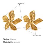 color: EH23G Gold Stud Earrings