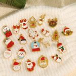Cartoon Christmas Series Necklace Bracelet Pendant DIY Ornament Accessories Elderly Bell Small Pendant