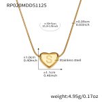 color: RP020-S Letter Gold Necklace 39+5cm