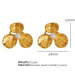 color: EH139 Flower Acrylic Bead Earrings