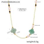color: P1031-Matcha Green Freshwater Pearl Necklace
