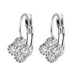 color: Four-leaf Clover French Clasp Earrings 10 Steel Color
