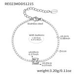 color: RE023-Z Letter Steel Color Bracelet 16+5cm