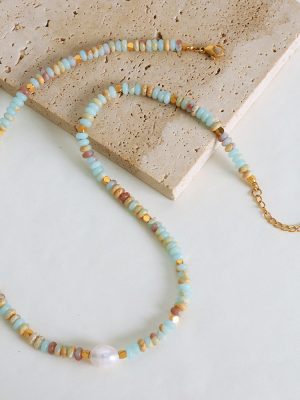 New Creative Retro Court Gorgeous Handmade Beaded Clavicle Chain Pearl Light Luxury Necklace