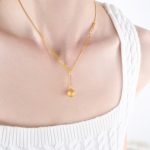 color: P1494-Gold Necklace -40+5cm