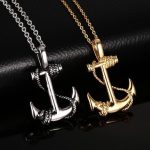 Ornament Caribbean Pirate Ship Anchor Necklace Hip Hop Men and Women Accessories