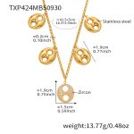 color: TXP424-Gold Zircon Necklace 41+5cm