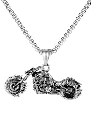 Ethnic Sakyamani Vintage Motorcycle Pendant Stainless Steel Men's and Women's Necklaces Sweater Chain Motorcycle Accessories