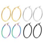 Gold Stainless Steel Small Earrings Color Retention Lasting N Ear Clip Simplicity and Exaggeration Earrings Geometry