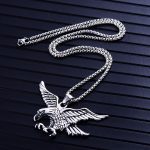 color: Silver Eagle + Stainless Steel Chain