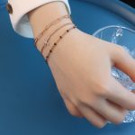 color: E094-Rose Gold Three Layer Bracelet