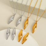 Light Luxury Temperament Jewelry Set Earrings Necklace Vintage Women's Design Clavicle Chain