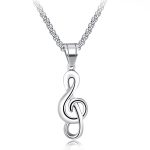 Creative Music Symbol Featured Commodity Necklace Stainless Steel Men's Hip Hop Hanging Ornament