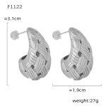 color: F1122-Steel Color Earrings