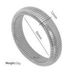 color: 12mm Width (Ring Size 55mm)SZ07 Steel Color