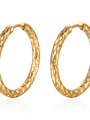 INS Starry Stainless Steel round Women's 18K Ear Clip Simple Silvering Earrings Earrings