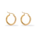 color: 3.0 Round Wire Earrings Gold MS-174