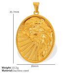 color: PJ11 Gold Pendant PJ11G