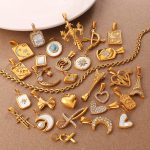 Love Star Moon Eiffel Tower Cross Multi-Element Diamond-Embedded Light Luxury DIY Bracelet Necklace Pendant Accessories