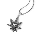 Ornament Personality Hipster Simple Skull Man's Stainless Steel Necklace Creative Octagonal Star Pendant