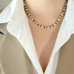color: P1406-Gold Necklace -40+5cm