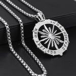 color: Sanskrit Compass + Stainless Steel Chain