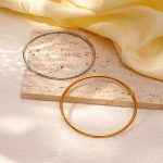 INS Ancient Simple Simple Bracelet Stainless Steel Bracelet Women's Non-Fading Advanced 18K round Bracelet
